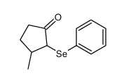 3-methyl-2-phenylselanylcyclopentan-1-one结构式