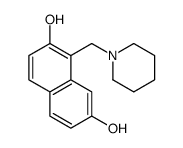 1-(piperidin-1-ylmethyl)naphthalene-2,7-diol结构式