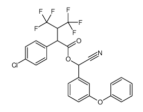 [cyano-(3-phenoxyphenyl)methyl] 2-(4-chlorophenyl)-4,4,4-trifluoro-3-(trifluoromethyl)butanoate结构式