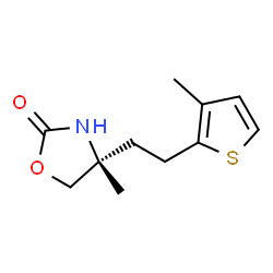 2-Oxazolidinone,4-methyl-4-[2-(3-methyl-2-thienyl)ethyl]-,(4R)-(9CI)结构式