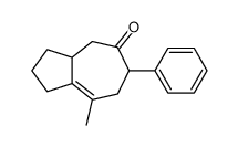 8-methyl-6-phenyl-2,3,3a,4,6,7-hexahydro-1H-azulen-5-one Structure