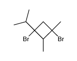 1,3-Dibrom-3-isopropyl-1,2-dimethylcyclobutan Structure