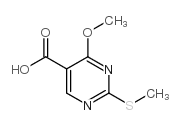 4-甲氧基-2-(甲基硫代)-5-嘧啶羧酸结构式