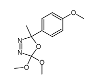 2,5-dihydro-2,2-dimethoxy-5-methyl-5-(p-methoxyphenyl)-1,3,4-oxadiazole Structure