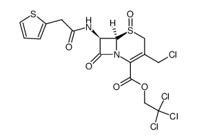 2,2,2-trichloroethyl (1S,6R,7R)-3-chloromethyl-7-(thien-2-ylacetamido)ceph-3-em-4-carboxylate 1-oxide结构式