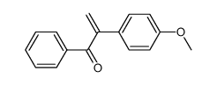 2-(p-methoxyphenyl)-1-phenylprop-2-en-1-one结构式