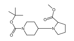 (S)-4-(2-(甲氧基羰基)吡咯烷-1-基)哌啶-1-羧酸叔丁酯结构式