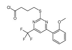 Butanoyl chloride, 4-[[4-(2-methoxyphenyl)-6-(trifluoromethyl)-2-pyrimidinyl]thio] Structure