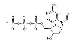 2'- deoxyadenosine- 5'- o- (1- thiotriphosphate), rp- isomer ( rp-datp-α-s ) Structure