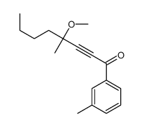 4-methoxy-4-methyl-1-(3-methylphenyl)oct-2-yn-1-one结构式