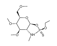 O-((2S,3R,4R,5S,6R)-4,5-dimethoxy-6-(methoxymethyl)-3-(methylamino)tetrahydro-2H-pyran-2-yl)O-ethyl methylphosphonothioate结构式