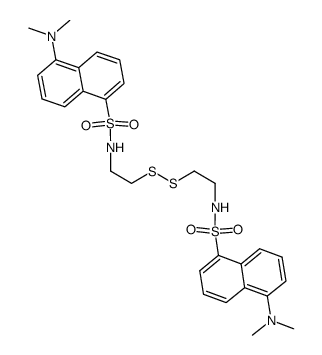N,N’-(disulfanediylbis(ethane-2,1-diyl))bis(5-(dimethylamino)naphthalene-1-sulfonamide)结构式