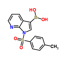 (1-Tosyl-1H-pyrrolo[2,3-b]pyridin-3-yl)boronic acid Structure