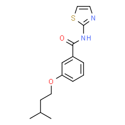 3-(3-methylbutoxy)-N-1,3-thiazol-2-ylbenzamide结构式