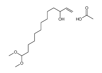 acetic acid,13,13-dimethoxytridec-1-en-3-ol Structure