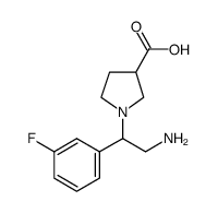 1-[2-氨基-1-(3-氟苯基)-乙基]-吡咯烷-3-羧酸结构式