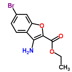 3-氨基-6-溴苯并呋喃-2-羧酸乙酯结构式