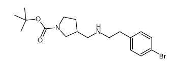 1-Boc-3-([2-(4-溴-苯基)-乙基氨基]-甲基)-吡咯烷结构式