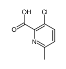 3-氯-6-甲基吡啶-2-羧酸结构式