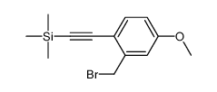 2-[2-(bromomethyl)-4-methoxyphenyl]ethynyl-trimethylsilane结构式