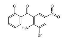 (2-amino-3-bromo-5-nitrophenyl)-(2-chlorophenyl)methanone Structure