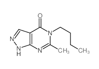 4-butyl-3-methyl-2,4,8,9-tetrazabicyclo[4.3.0]nona-2,7,10-trien-5-one结构式
