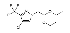 1H-Pyrazole, 4-chloro-1-(2,2-diethoxyethyl)-3-(trifluoromethyl)结构式