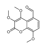 3,4,8-trimethoxy-2-oxochromene-5-carbaldehyde Structure