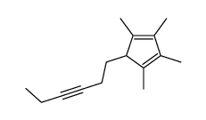 5-hex-3-ynyl-1,2,3,4-tetramethylcyclopenta-1,3-diene结构式