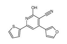 4-(呋喃-3-基)-2-氧代-6-(噻吩-2-基)-1,2-二氢吡啶-3-甲腈结构式