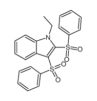 1-ethyl-2,3-bis(phenylsulfonyl)-1H-indole结构式