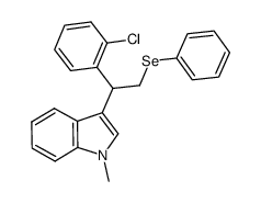 1-methyl-3-(1-(2-chlorophenyl)-2-phenylselenoethyl)-1H-indole结构式