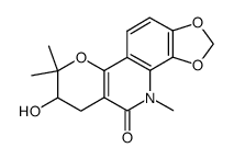 7-hydroxy-4,8,8-trimethyl-4,6,7,8-tetrahydro-[1,3]dioxolo[4,5-h]pyrano[3,2-c]quinolin-5-one Structure