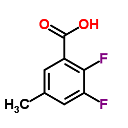 2,3-二氟-5-甲基苯甲酸结构式