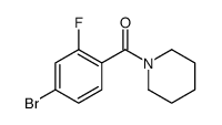 (4-溴-2-氟苯甲酰基)哌啶结构式