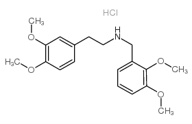 2-(3,4-dimethoxyphenyl)-N-[(2,3-dimethoxyphenyl)methyl]ethanamine,hydrochloride Structure