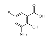 3-Amino-5-fluoro-2-hydroxybenzoic acid结构式