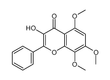 3-hydroxy-5,7,8-trimethoxy-2-phenylchromen-4-one结构式