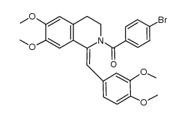 (Z)-2-(p-Bromobenzoyl)-1-[(3,4-dimethoxyphenyl)methylene]-6,7-dimethoxy-1,2,3,4-tetrahydroisoquinoline结构式