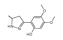 3-(2'-hydroxy-4',5'-dimethoxyphenyl)-5,5-dimethyl-2-pyrazoline结构式