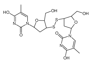 1-[(2R,4S,5R)-5-(hydroxymethyl)-4-[[(2R,3S,5R)-2-(hydroxymethyl)-5-(5-methyl-2,4-dioxopyrimidin-1-yl)oxolan-3-yl]disulfanyl]oxolan-2-yl]-5-methylpyrimidine-2,4-dione结构式