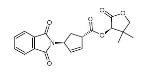 D-pantolactone ester of trans-(1S,4S)-4-phthalimidocyclopent-2-ene-1-carboxylic acid Structure