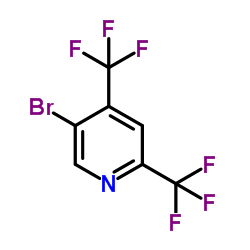 5-Bromo-2,4-bis(trifluoromethyl)pyridine结构式