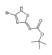 (3-溴-1,2,4-噻二唑-5-基)氨基甲酸叔丁酯结构式