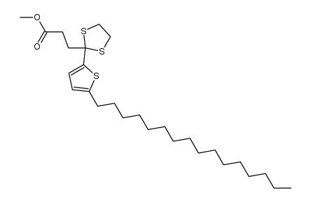 methyl 3-(2-(5-hexadecylthiophen-2-yl)-1,3-dithiolan-2-yl)propanoate Structure