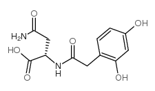2,4-二羟基苯基乙酰基-L-天冬酰胺结构式