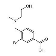 3-溴-4-(((2-羟基乙基)(甲基)氨基)甲基)苯甲酸结构式