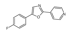 5-(4-fluorophenyl)-2-pyridin-4-yl-1,3-oxazole结构式