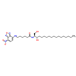 N-[6-[(7-硝基-2-1,3-苯并恶二唑-4-基)氨基]己酰基] -L-苏氨酸-神经鞘氨醇结构式