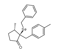 (2R,3S)-2-(benzylselanyl)-3-methyl-2-(4-methylbenzyl)cyclopentanone Structure